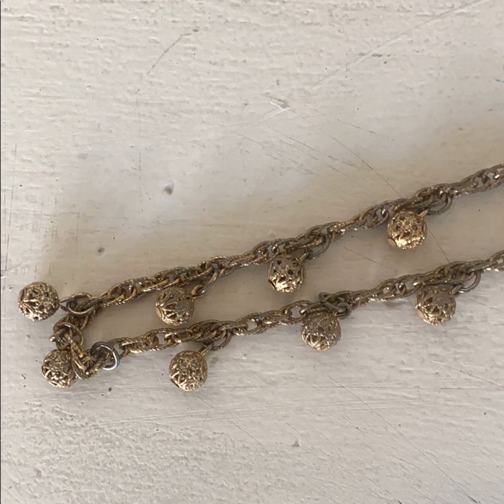 Vintage ball charms necklace